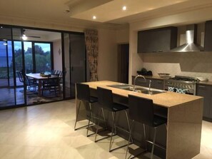 Fridge, microwave, dishwasher, coffee/tea maker