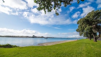 Playa en los alrededores y camastros