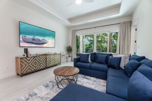 Smart TV, table football, books, video library