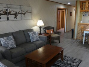 TV, fireplace, DVD player