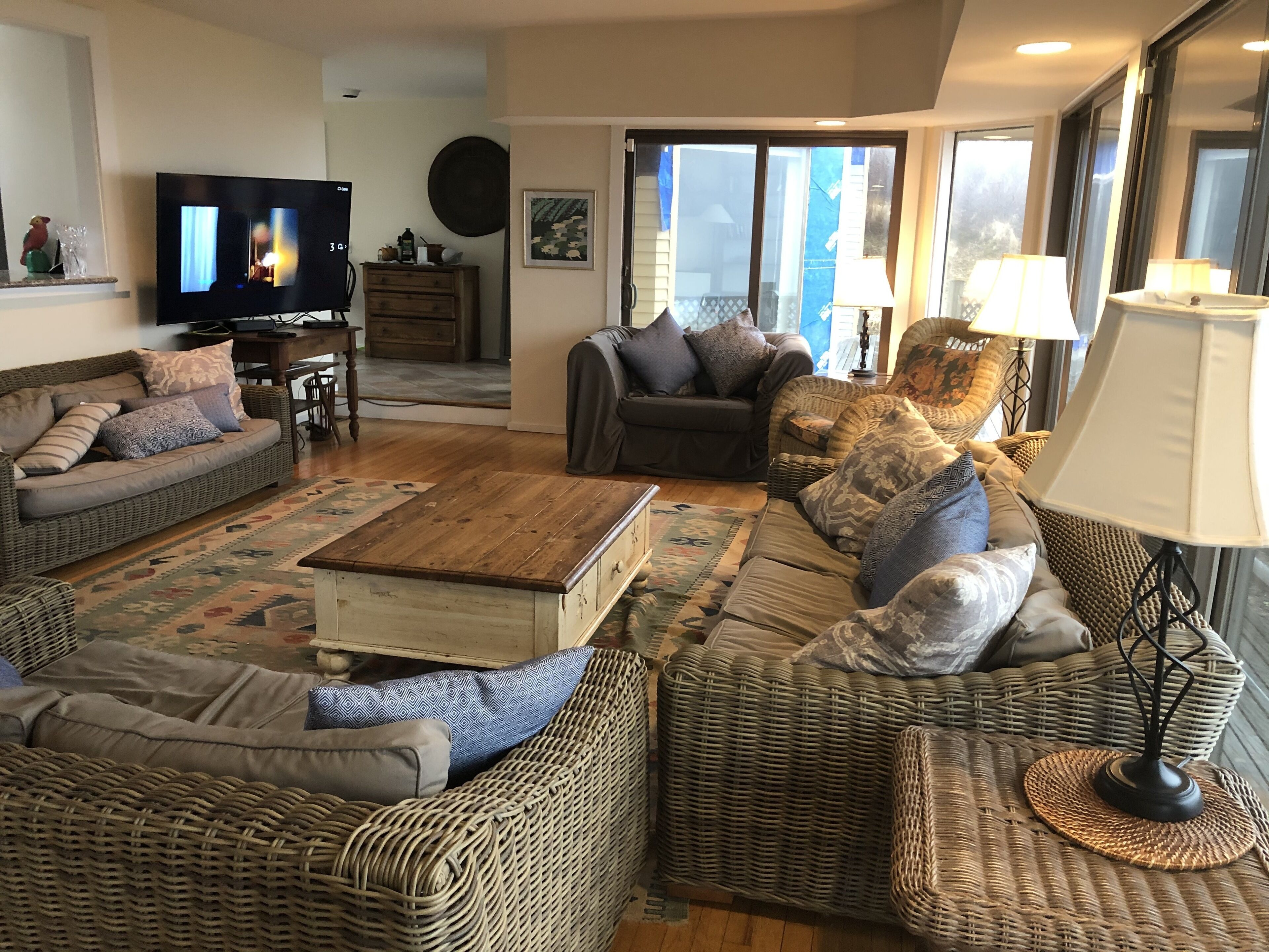 Contemporary beach house on dune directly on Cape Cod Bay