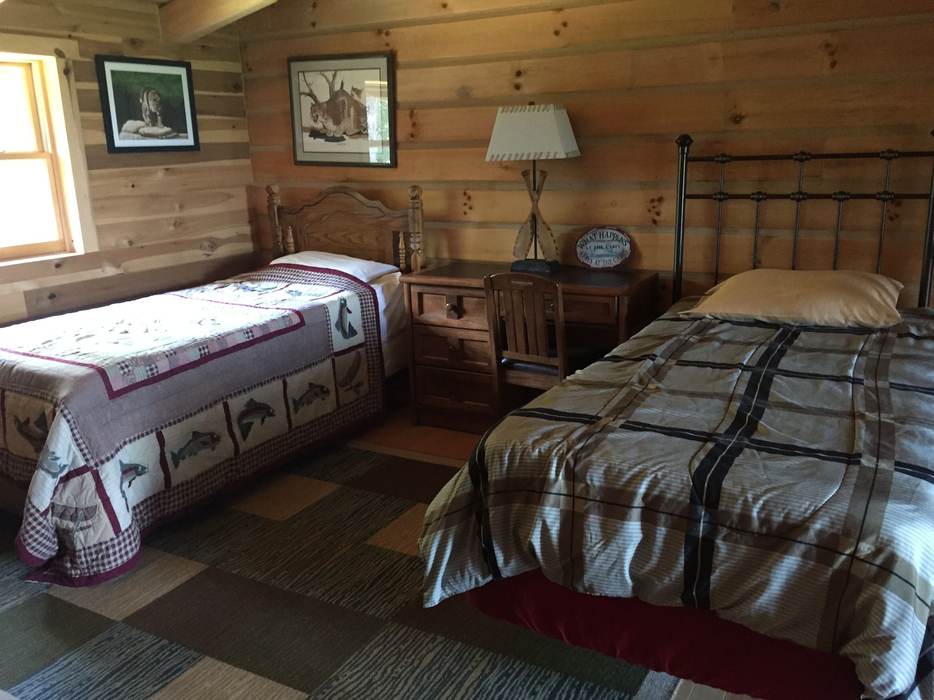 Rural rustic log cabin at Lake Cumberland.