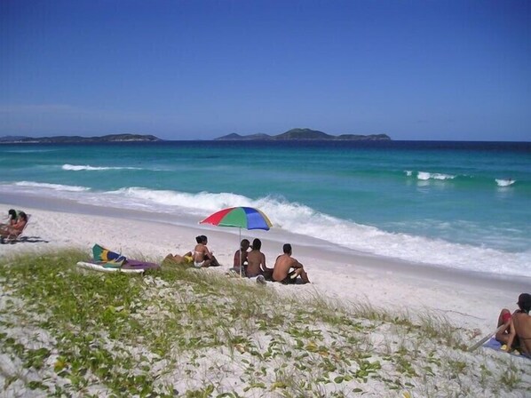 Beach nearby, sun loungers