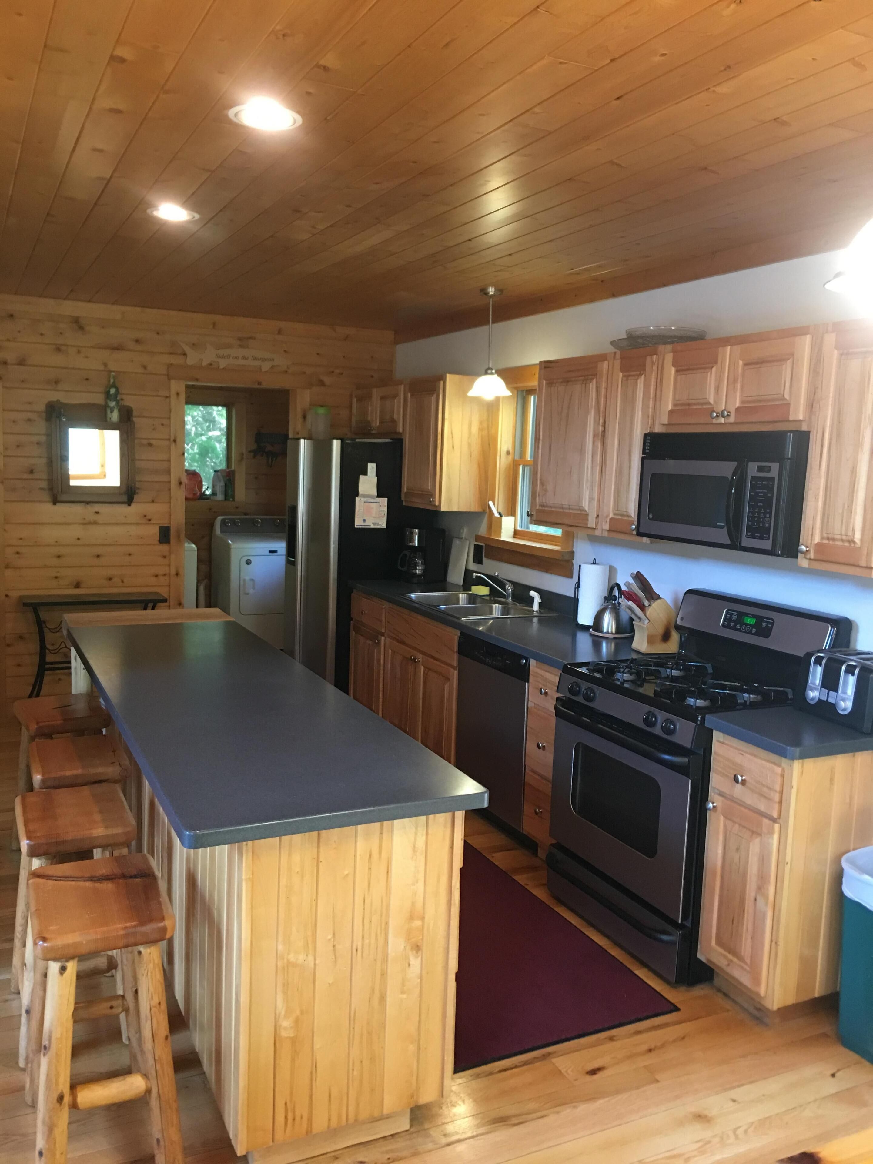 Sidell's Sturgeon River Log Cabin - Bonfire Pit, Sauna, Hiking & Biking Trails