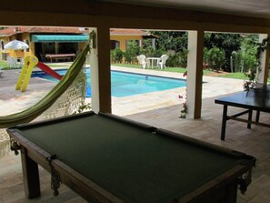 Outdoor pool, a heated pool - ACHIEVING SITE Ground floor, WI FI, Heated pool option, BBQ, Ping Pong (Pinhalzinho)