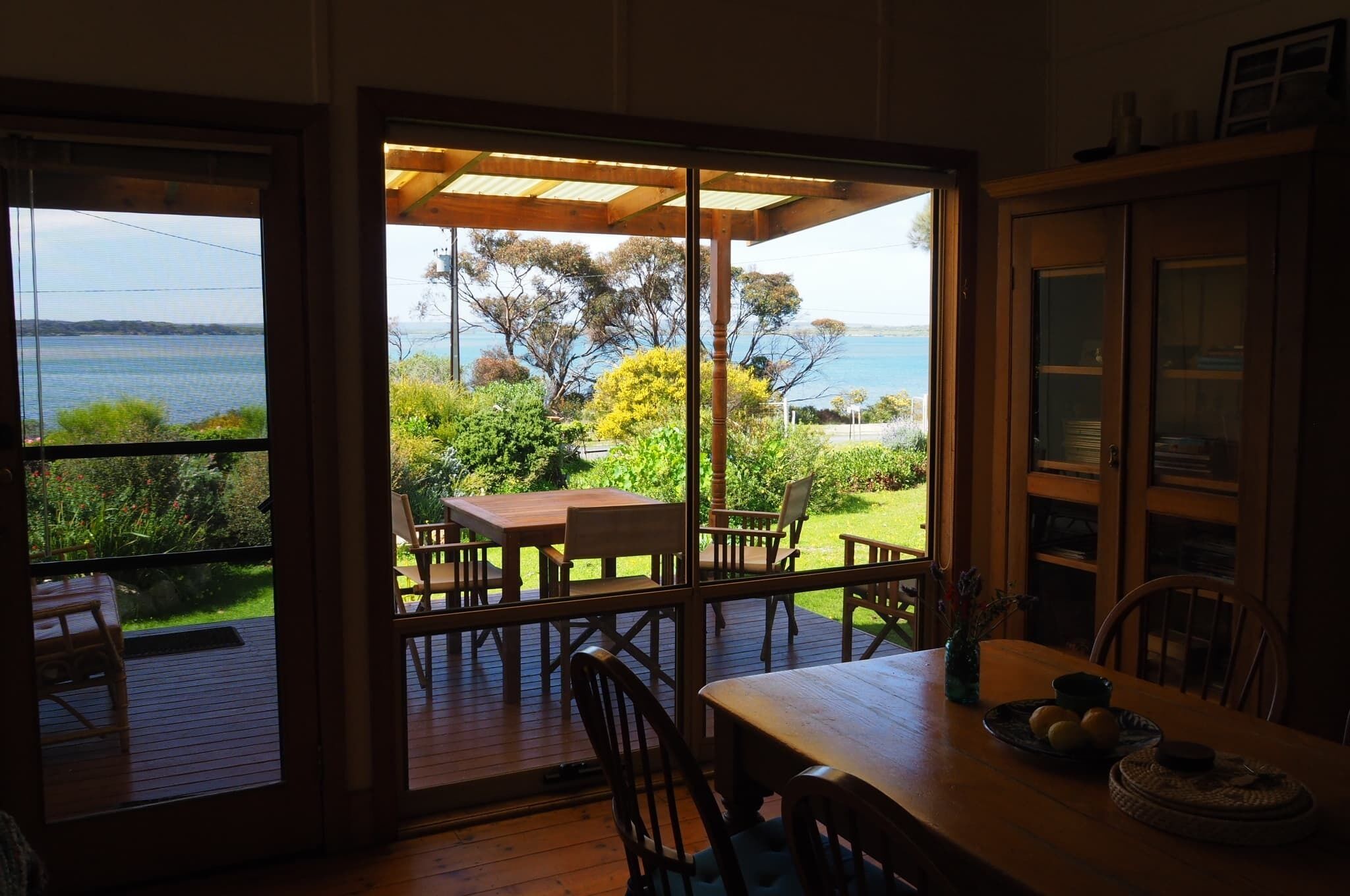 Ocean views from inside the cottage