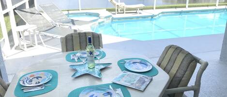 Outdoor pool, a heated pool