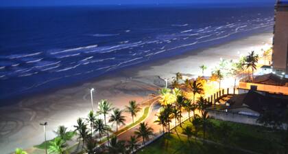 Cute beachfront apartment with a gourmet balcony and beautiful views.