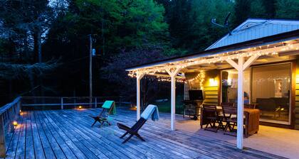 Paradis tranquille avec vue sur le lac et les montagnes Catskill