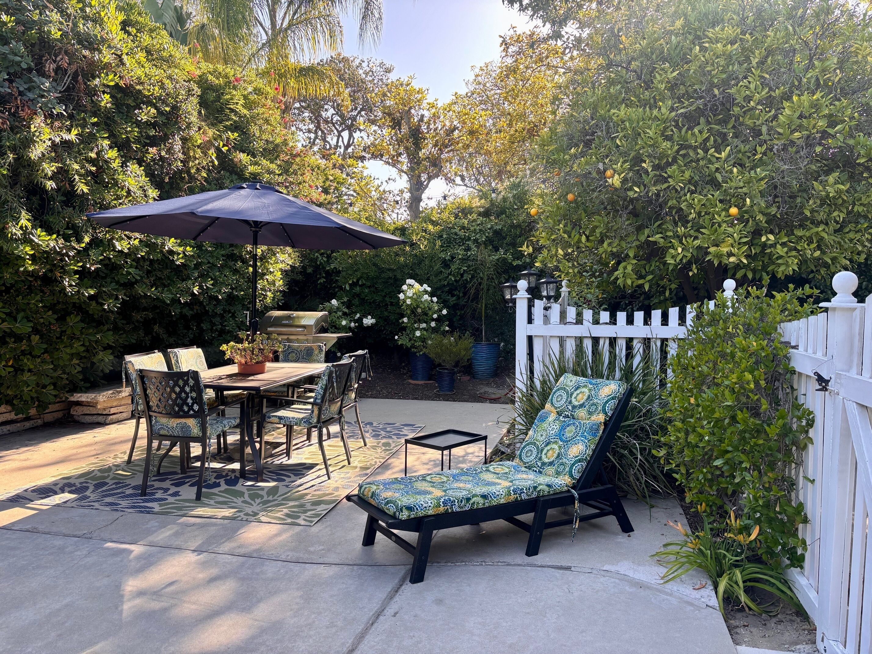 The entire pool area is reserved for our guests.