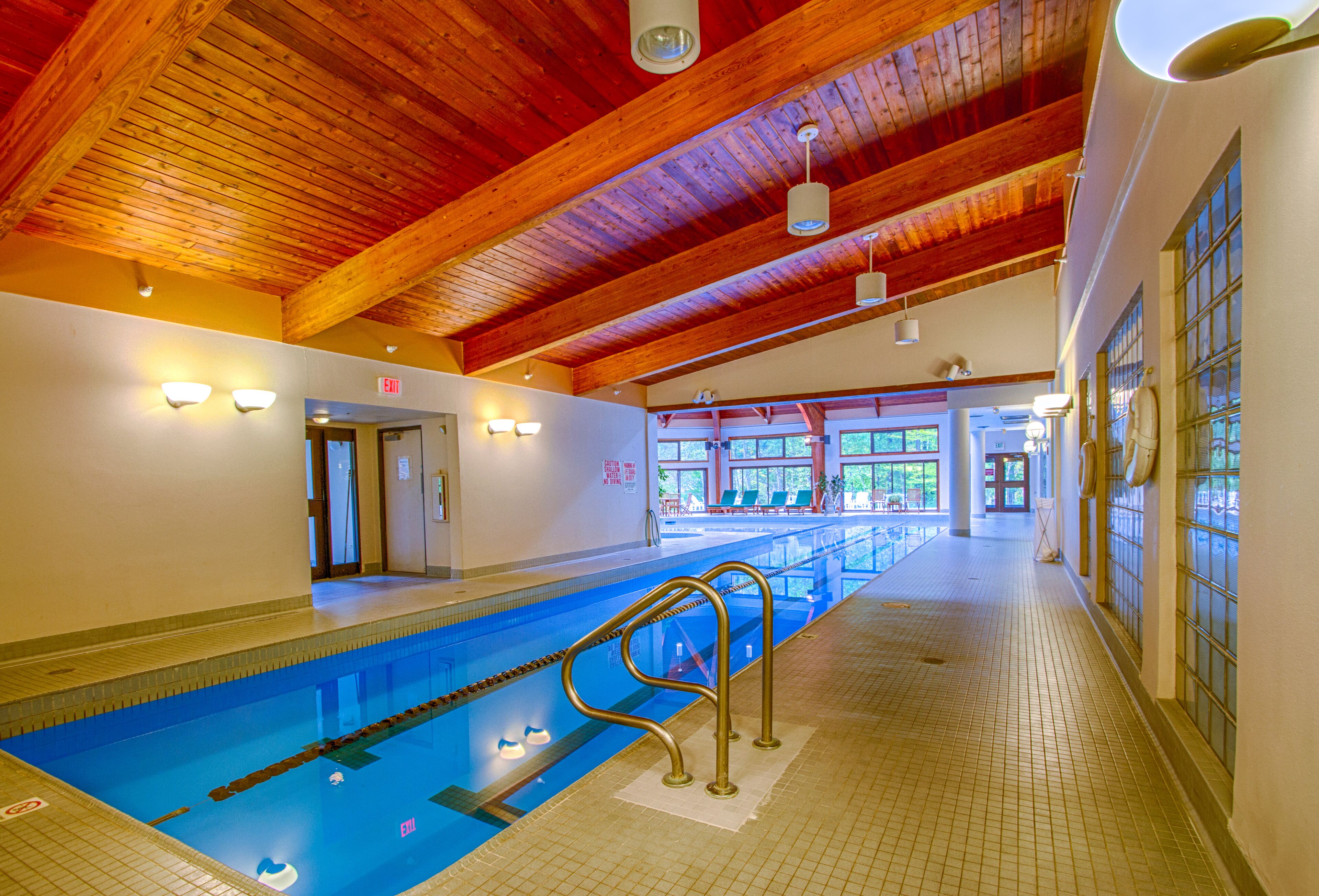 Pool view from the Steam Room.