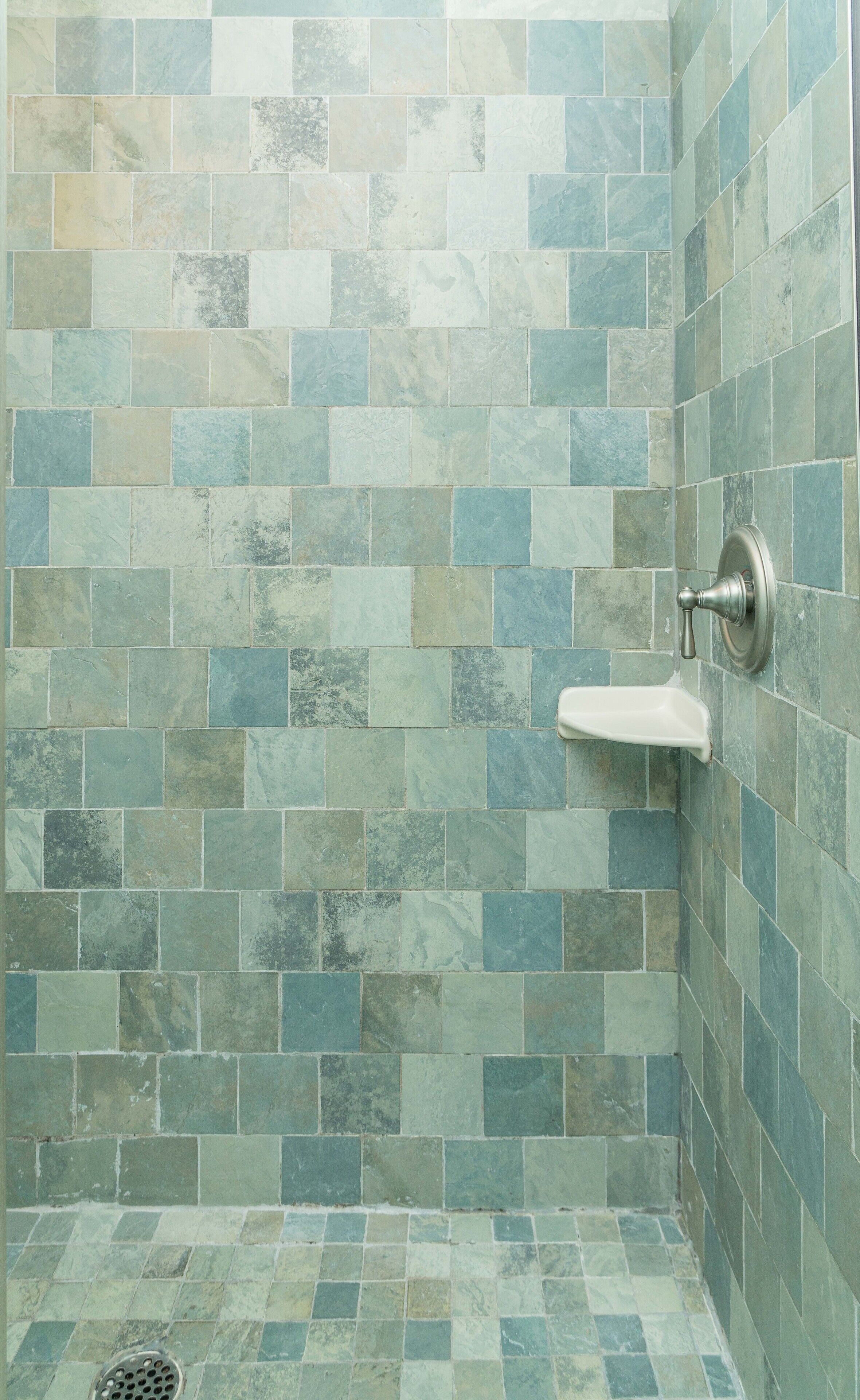 Combined shower/tub, hair dryer, towels