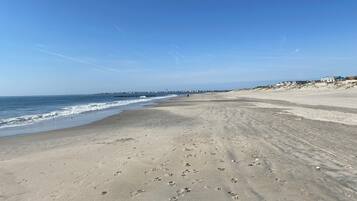 Beach nearby, sun loungers