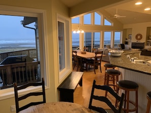 View from coffee nook to kitchen , dining and living rooms