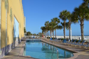 Outdoor pool, a heated pool