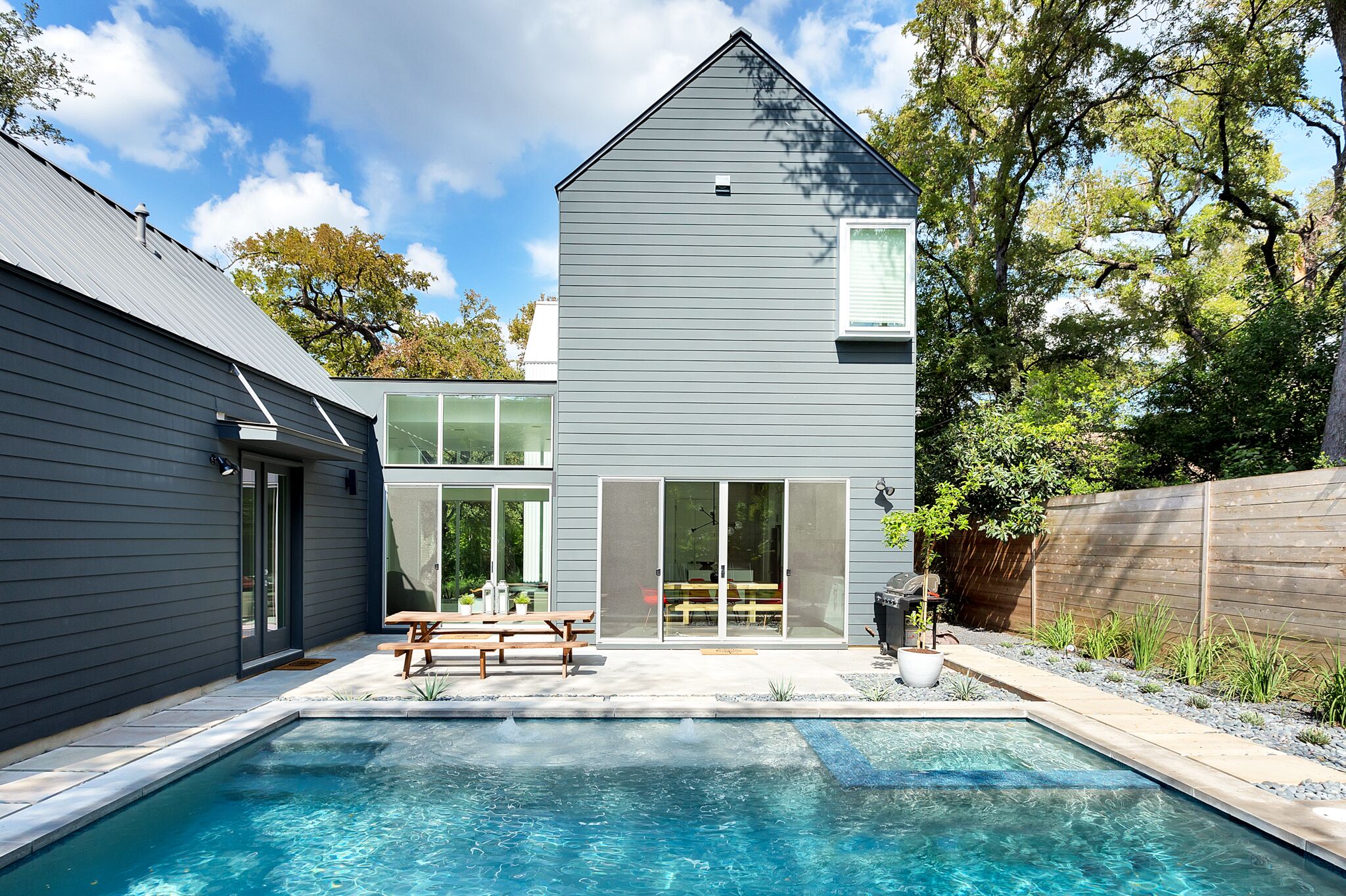 (Pool & Hot Tub) Modern Zilker Farmhouse