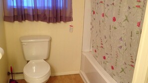 Ensemble douche/baignoire, sèche-cheveux