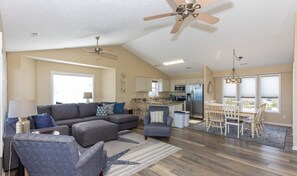 TV, fireplace, DVD player