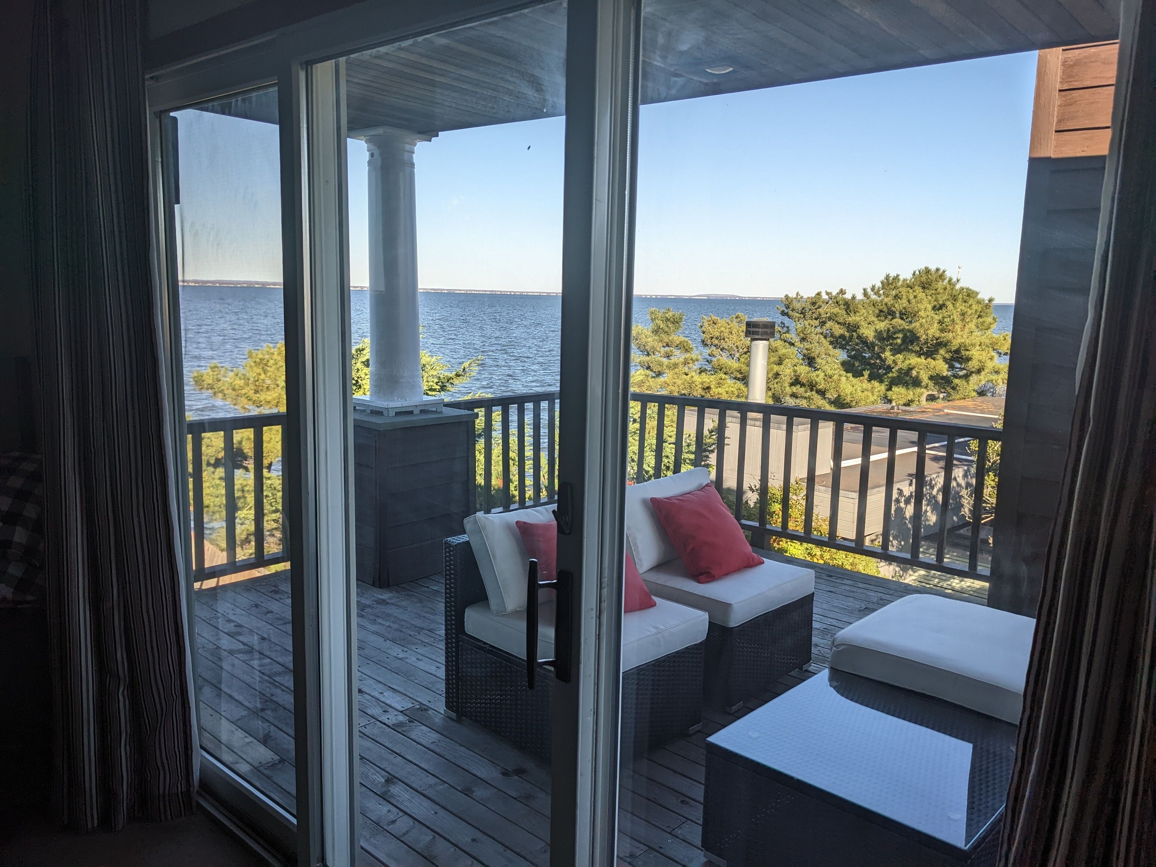 300 SF Deck off the Master Bedroom with Full Bay Views
