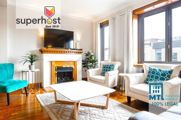 TV, fireplace, Netflix, streaming services