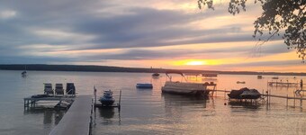 Spectacular Lake Front Home on Beautiful Higgins Lake with Amazing Sunset Views