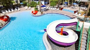 Outdoor pool, a heated pool