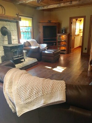 Smart TV, fireplace, Netflix, DVD player