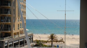 On the beach, beach towels - Glenelg Penthouse with BEACH & Park views -wifi parking  (Glenelg)