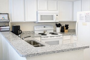 Fridge, microwave, oven, stovetop - Experience unparalleled luxury staying in the Oceanfront Penthouse at Baywatch! (North Myrtle Beach)