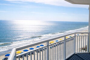 On the beach, sun-loungers - Experience unparalleled luxury staying in the Oceanfront Penthouse at Baywatch! (North Myrtle Beach)