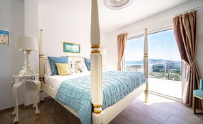 Master bedroom with terrace and south facing panoramic views