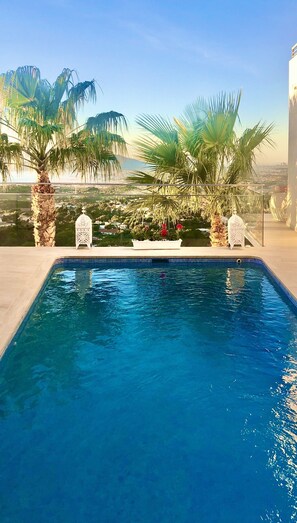 Pool with south facing panoramic views