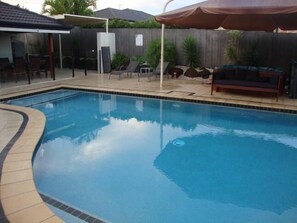 A heated pool