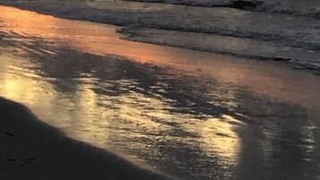On the beach, beach towels