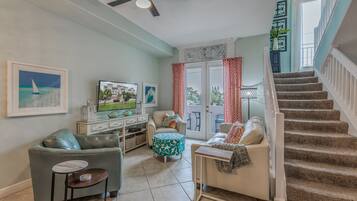 Smart TV, DVD player, toys, books