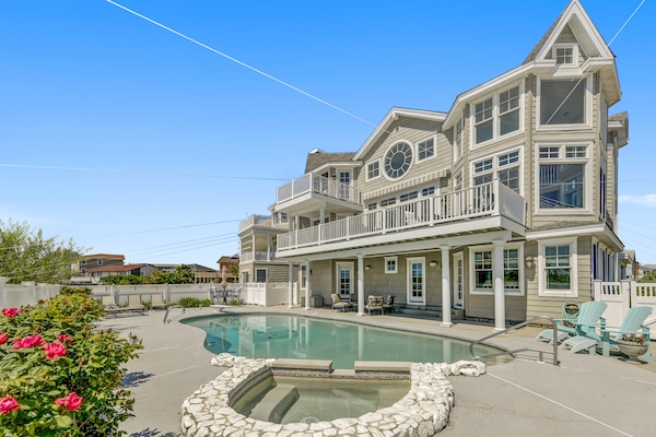 Piscine extérieure, piscine chauffée