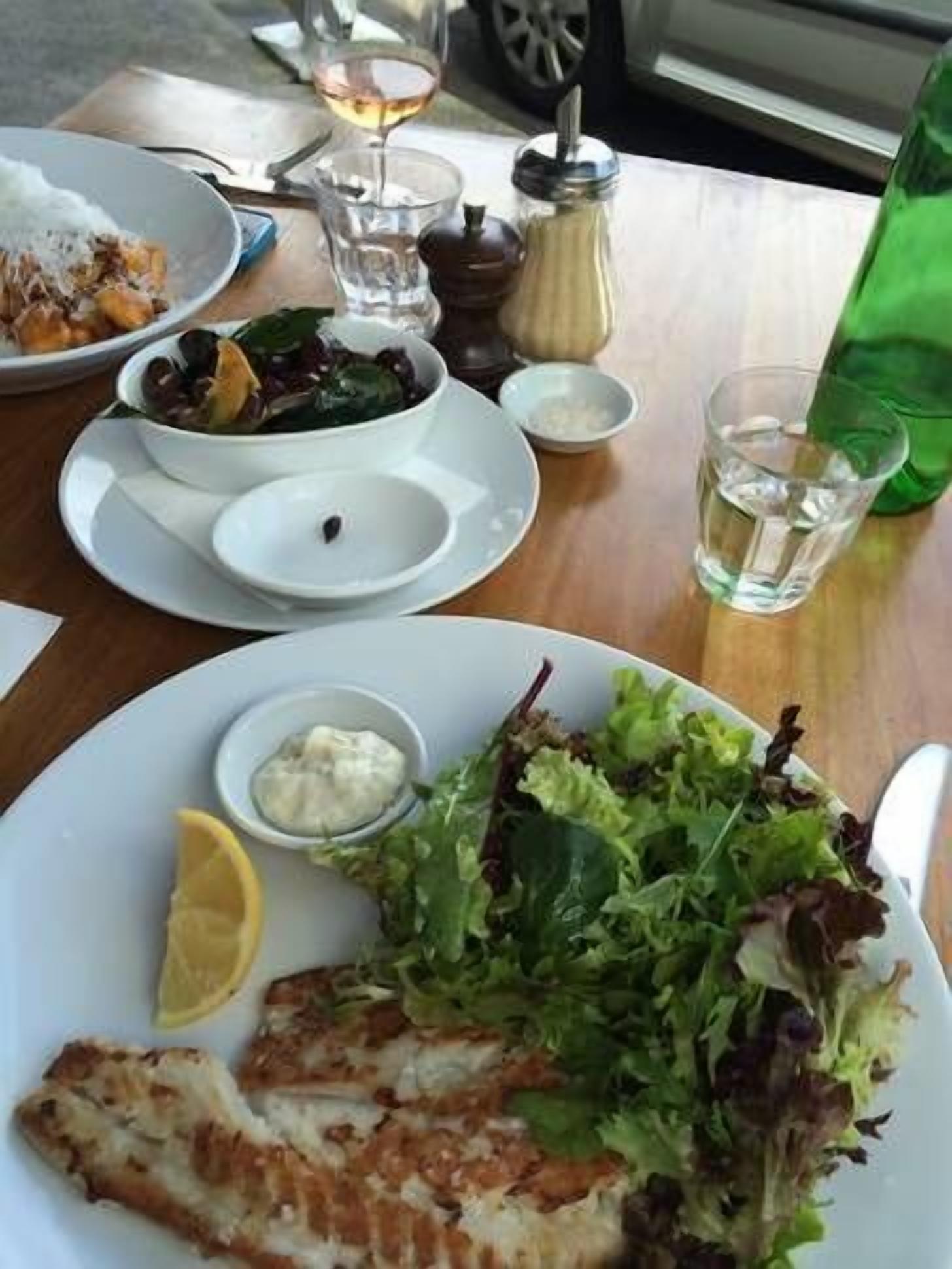 Blue Swimmer restaurant about 10 minutes from the cottage in Gerroa