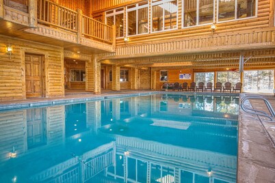 Timber Moose: America's Biggest Log Cabin - 26,500 square feet, big indoor pool
