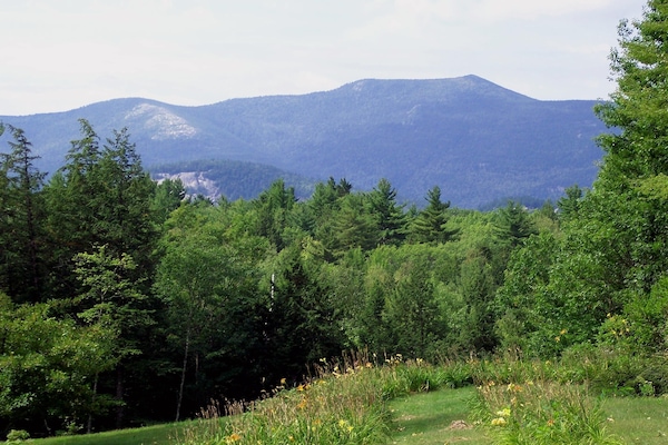 Cathedral Ledge and Moat Mountain Range from the Dining Room table