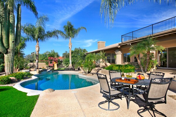 Outdoor pool, a heated pool