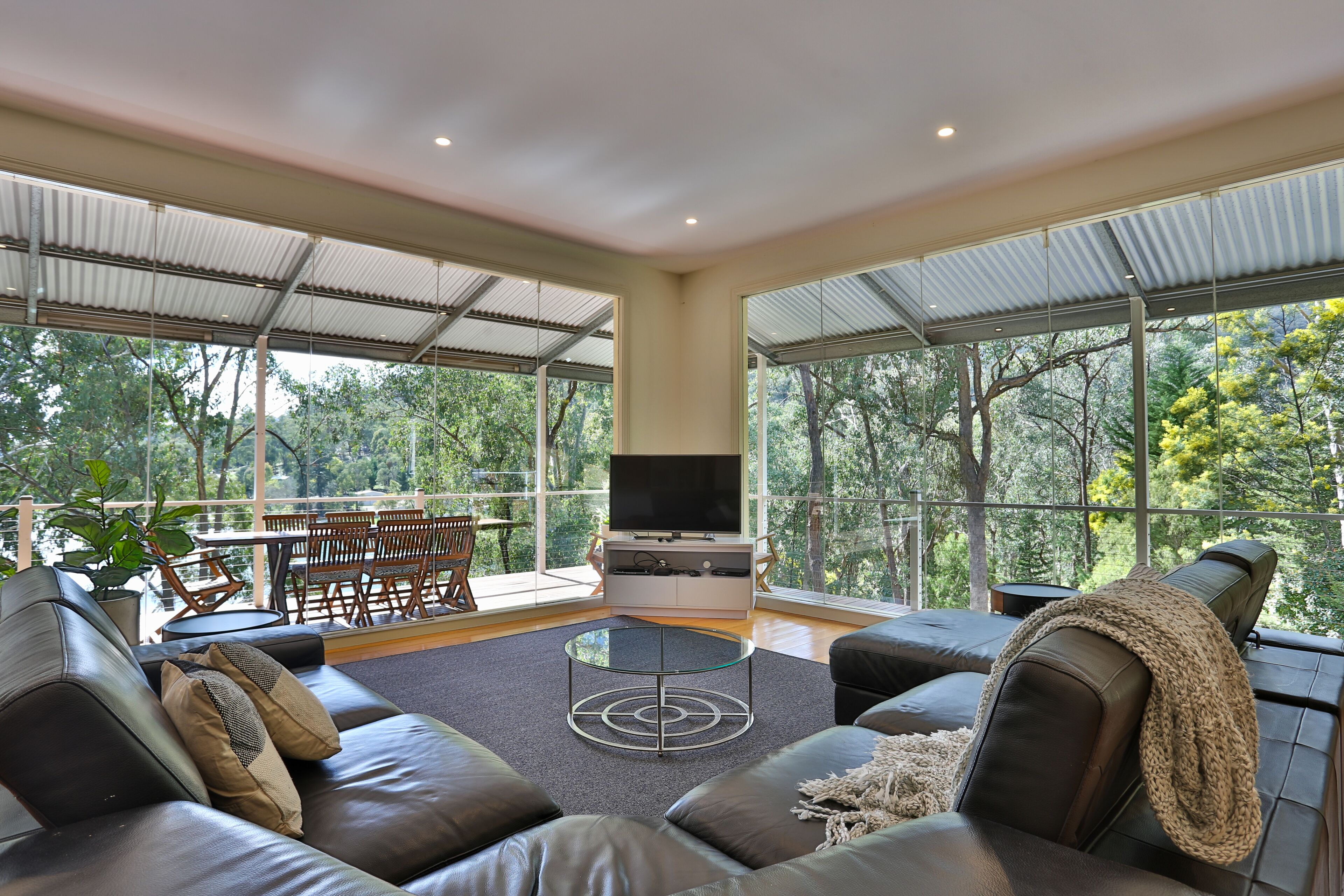 Smart TV, fireplace, DVD player, video library