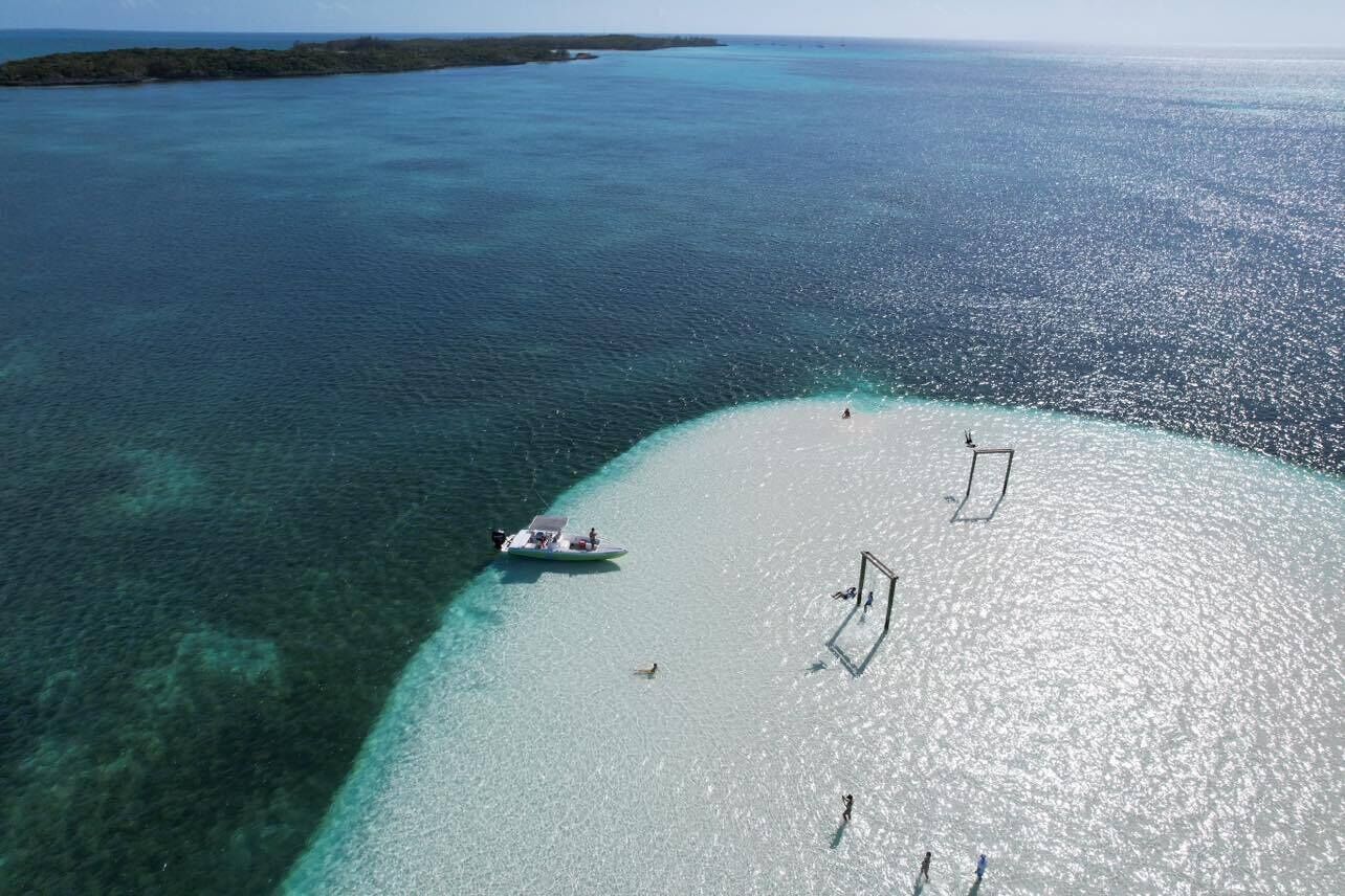 Enjoy our sandbar in the middle of the ocean - find sand dollars and starfish!