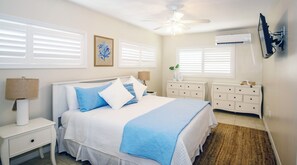 4 bedrooms, in-room safe, iron/ironing board, travel cot