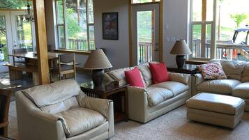 Una televisión, una chimenea, un reproductor de DVD