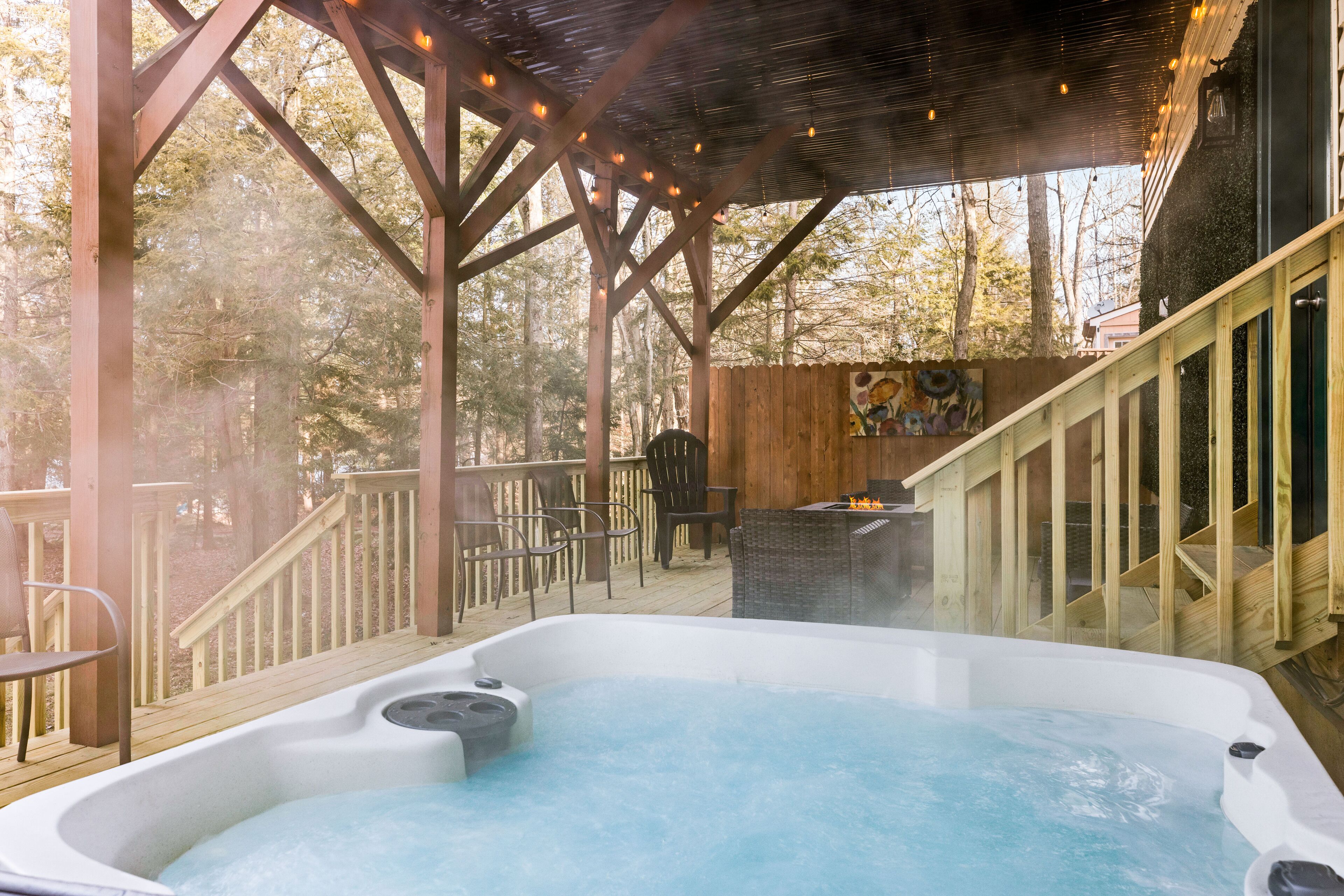 Outdoor spa tub