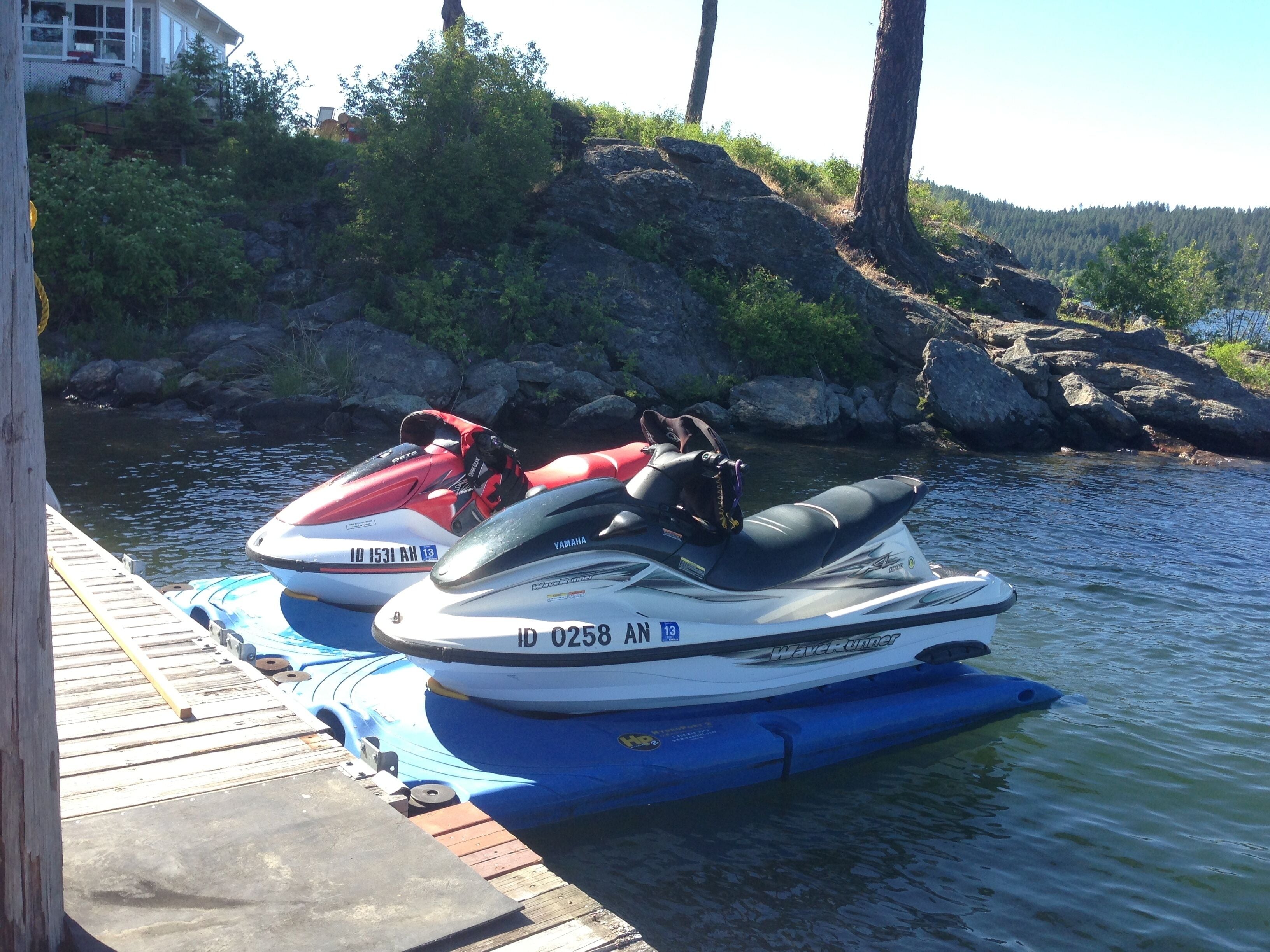 Yamaha Waverunner jet-skis. 3rd ski not shown