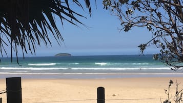 Beach nearby, sun loungers