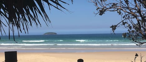 Beach nearby, sun loungers