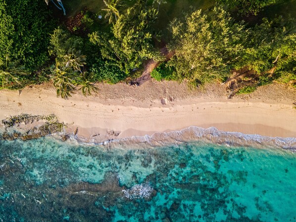 Beach nearby, sun loungers, beach towels