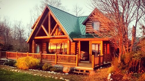 Log Home on Lake Michigan